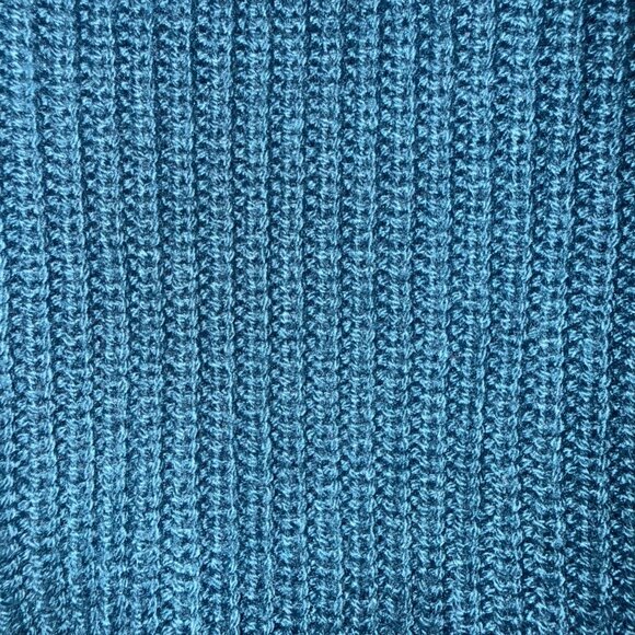Jessica Simpson Teal Ribbed Knit Sweater | Relaxed Fit | Size L - Picture 9 of 9